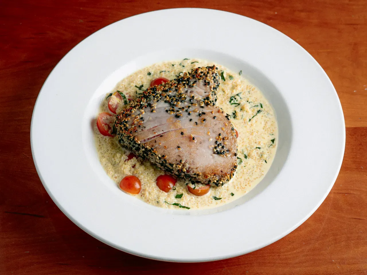 Atún con Risotto de Quinoa
