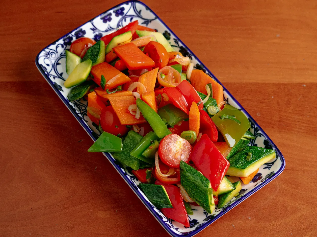 Vegetales salteados a la oliva